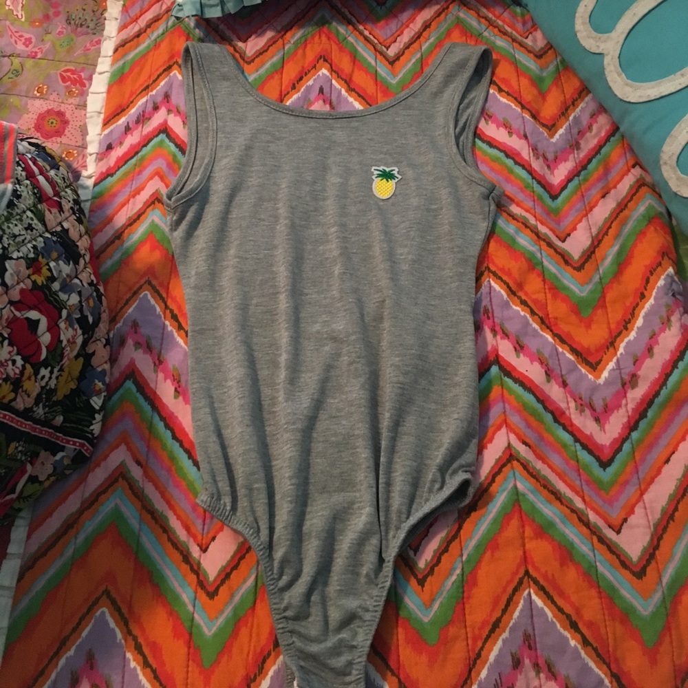 Pineapple body suit.